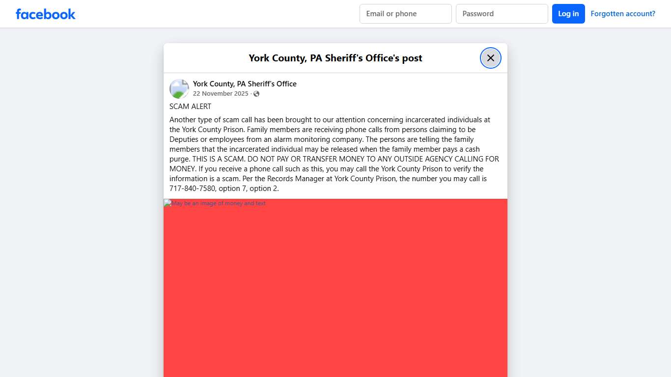 SCAM ALERT Another... - York County, PA Sheriff's Office | Facebook