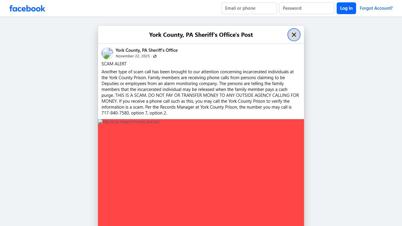 SCAM ALERT Another... - York County, PA Sheriff's Office | Facebook
